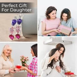 Simulated Multi Diamond Hoop Earrings In Sterling Silver, Silver Hoops For Women, Three Stone Jewelry 5.75 Ctw 13 Simulated Multi Diamond Hoop Earrings In Sterling Silver, Silver Hoops For Women, Three Stone Jewelry 5.75 Ctw -Jewelry store 3593931 3