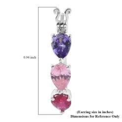 Simulated Multi Diamond Hoop Earrings In Sterling Silver, Silver Hoops For Women, Three Stone Jewelry 5.75 Ctw 17 Simulated Multi Diamond Hoop Earrings In Sterling Silver, Silver Hoops For Women, Three Stone Jewelry 5.75 Ctw -Jewelry store 3593931 7