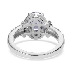 Tanzanite, Diamond Ring In Platinum Over Sterling Silver, Engagement Ring, Promise Rings For Women, Oval Engagement Ring 1.65 Ctw 13 Tanzanite, Diamond Ring In Platinum Over Sterling Silver, Engagement Ring, Promise Rings For Women, Oval Engagement Ring 1.65 Ctw -Jewelry store 3607373 4