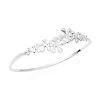 LucyQ Splash Collection Rhodium Over Sterling Silver Bangle Bracelet (7 In) -Jewelry store 3608321 1