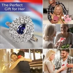 2.30 Ctw AAA Tanzanite And Zircon Ring In Platinum Over Sterling Silver -Jewelry store 3612756 3