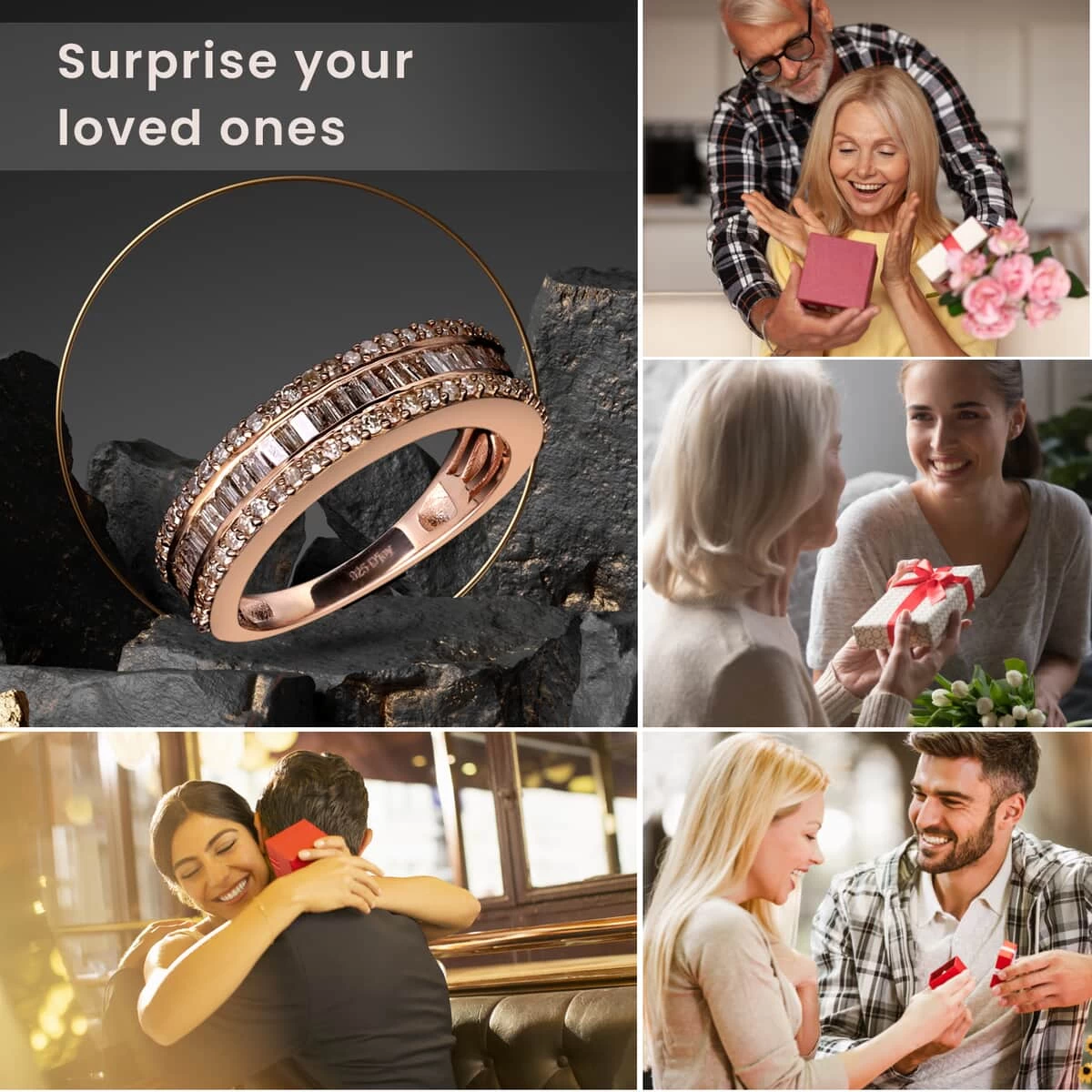 Natural Champagne Diamond Band Ring In Vermeil Rose Gold Over Sterling Silver 1.00 Ctw 8 Natural Champagne Diamond Band Ring In Vermeil Rose Gold Over Sterling Silver 1.00 Ctw - Image 6