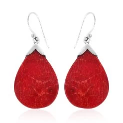 Sponge Coral Pear Shape Earrings In Sterling Silver 10 Sponge Coral Pear Shape Earrings In Sterling Silver -Jewelry store 3659836 3
