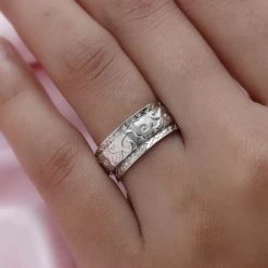 Artisan Crafted Sterling Silver Spinner Ring, Anxiety Ring For Women, Fidget Rings For Anxiety For Women, Stress Relieving Anxiety Ring (4.25 G) 11 Artisan Crafted Sterling Silver Spinner Ring, Anxiety Ring For Women, Fidget Rings For Anxiety For Women, Stress Relieving Anxiety Ring (4.25 G) -Jewelry store 3660846 1