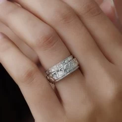 Artisan Crafted Sterling Silver Spinner Ring, Anxiety Ring For Women, Fidget Rings For Anxiety For Women, Stress Relieving Anxiety Ring (4.25 G) 12 Artisan Crafted Sterling Silver Spinner Ring, Anxiety Ring For Women, Fidget Rings For Anxiety For Women, Stress Relieving Anxiety Ring (4.25 G) -Jewelry store 3660846 2