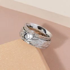 Artisan Crafted Sterling Silver Spinner Ring, Anxiety Ring For Women, Fidget Rings For Anxiety For Women, Stress Relieving Anxiety Ring (4.25 G) 13 Artisan Crafted Sterling Silver Spinner Ring, Anxiety Ring For Women, Fidget Rings For Anxiety For Women, Stress Relieving Anxiety Ring (4.25 G) -Jewelry store 3660846 3