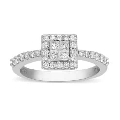Rhapsody 950 Platinum E-F VS Diamond Ring 4.75 Grams 0.50 Ctw