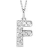 Artisan Crafted Polki Diamond Pendant Necklace, Initial F Pendant Necklace, 20 Inch Necklace In Platinum Over Sterling Silver, Polki Diamond Jewelry 0.50 Ctw -Jewelry store 3685144