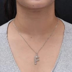 Artisan Crafted Polki Diamond Pendant Necklace, Initial F Pendant Necklace, 20 Inch Necklace In Platinum Over Sterling Silver, Polki Diamond Jewelry 0.50 Ctw 11 Artisan Crafted Polki Diamond Pendant Necklace, Initial F Pendant Necklace, 20 Inch Necklace In Platinum Over Sterling Silver, Polki Diamond Jewelry 0.50 Ctw -Jewelry store 3685144 2