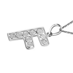 Artisan Crafted Polki Diamond Pendant Necklace, Initial F Pendant Necklace, 20 Inch Necklace In Platinum Over Sterling Silver, Polki Diamond Jewelry 0.50 Ctw 12 Artisan Crafted Polki Diamond Pendant Necklace, Initial F Pendant Necklace, 20 Inch Necklace In Platinum Over Sterling Silver, Polki Diamond Jewelry 0.50 Ctw -Jewelry store 3685144 3