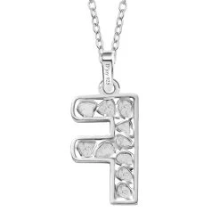Artisan Crafted Polki Diamond Pendant Necklace, Initial F Pendant Necklace, 20 Inch Necklace In Platinum Over Sterling Silver, Polki Diamond Jewelry 0.50 Ctw 13 Artisan Crafted Polki Diamond Pendant Necklace, Initial F Pendant Necklace, 20 Inch Necklace In Platinum Over Sterling Silver, Polki Diamond Jewelry 0.50 Ctw -Jewelry store 3685144 4