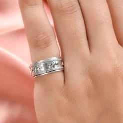 Sterling Silver Elephant Spinner Ring, Anxiety Ring For Women, Fidget Rings For Anxiety For Women, Stress Relieving Anxiety Ring, Promise Rings (5 G) -Jewelry store 3711609 3