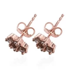 Natural Diamond Earrings In Sterling Silver, Flower Studs, Diamond Floral Earrings, Birthdya Gifts For Her 1.00 Ctw 12 Natural Diamond Earrings In Sterling Silver, Flower Studs, Diamond Floral Earrings, Birthdya Gifts For Her 1.00 Ctw -Jewelry store 3713024 4