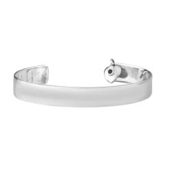 Amethyst Cuff Bangle In Platinum Over Sterling Silver (7.25 In) 9.0 Grams