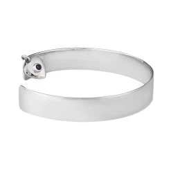 Amethyst Cuff Bangle In Platinum Over Sterling Silver (7.25 In) 9.0 Grams -Jewelry store 3732418 2