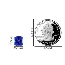 AAAA VIVID Tanzanite,Loose Gemstone, Cushion Tanzanite (Cush 7x7 Mm) Approx 1.50 Ctw -Jewelry store 3739665 4