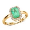 Iliana AAA Boyaca Colombian Emerald And G-H SI Diamond Ring In 18K Yellow Gold 1.40 Ctw 1 Iliana AAA Boyaca Colombian Emerald And G-H SI Diamond Ring In 18K Yellow Gold 1.40 Ctw -Jewelry store 3748442