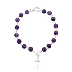 Amethyst Bracelet In Sterling Silver (7.25 In) 22.75 Ctw