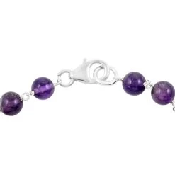 Amethyst Bracelet In Sterling Silver (7.25 In) 22.75 Ctw -Jewelry store 3788441 3