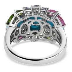 Sleeping Beauty Turquoise And Multi Gemstone Ring In Platinum Over Sterling Silver 4.60 Ctw 13 Sleeping Beauty Turquoise And Multi Gemstone Ring In Platinum Over Sterling Silver 4.60 Ctw -Jewelry store 3790835 4