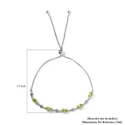Peridot Bolo Bracelet In Platinum Over Sterling Silver 2.50 Ctw 13 Peridot Bolo Bracelet In Platinum Over Sterling Silver 2.50 Ctw -Jewelry store 3804830 4