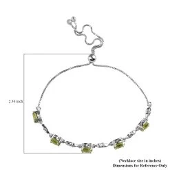 Peridot Bolo Bracelet In Platinum Over Sterling Silver 2.50 Ctw 15 Peridot Bolo Bracelet In Platinum Over Sterling Silver 2.50 Ctw -Jewelry store 3804830 6