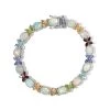 Premium Ethiopian Welo Opal Bracelet, Multi Gemstone Bracelet, Platinum Over Sterling Silver Bracelet, Floral Bracelet, Colorful Jewelry (7.25 In) 11.85 Ctw -Jewelry store 3810319