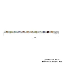 Premium Ethiopian Welo Opal Bracelet, Multi Gemstone Bracelet, Platinum Over Sterling Silver Bracelet, Floral Bracelet, Colorful Jewelry (7.25 In) 11.85 Ctw -Jewelry store 3810319 4