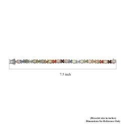 Premium Ethiopian Welo Opal Bracelet, Multi Gemstone Bracelet, Platinum Over Sterling Silver Bracelet, Floral Bracelet, Colorful Jewelry (7.25 In) 11.85 Ctw -Jewelry store 3810319 5