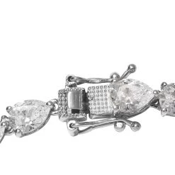 Lustro Stella Made With Finest CZ Bracelet In Platinum Over Sterling Silver (7.25 In) 26.65 Ctw -Jewelry store 3812337 3