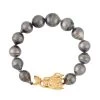 Tahitian Cultured Pearl 10-11mm, Chrome Diopside Dragon Head Bracelet In Vermeil YG Over Sterling Silver (6.50 In) -Jewelry store 3820026