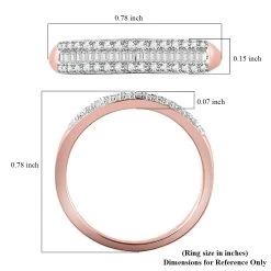 Diamond Band Ring In Vermeil RG Over Sterling Silver,Wedding Rings,Eternity Band,Promise Rings For Women 0.25 Ctw 13 Diamond Band Ring In Vermeil RG Over Sterling Silver,Wedding Rings,Eternity Band,Promise Rings For Women 0.25 Ctw -Jewelry store 3820210 5