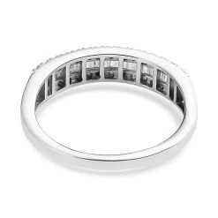 Diamond Band Ring In Platinum Over Sterling Silver,Wedding Rings,Eternity Band,Promise Rings For Women 0.25 Ctw -Jewelry store 3820216 4