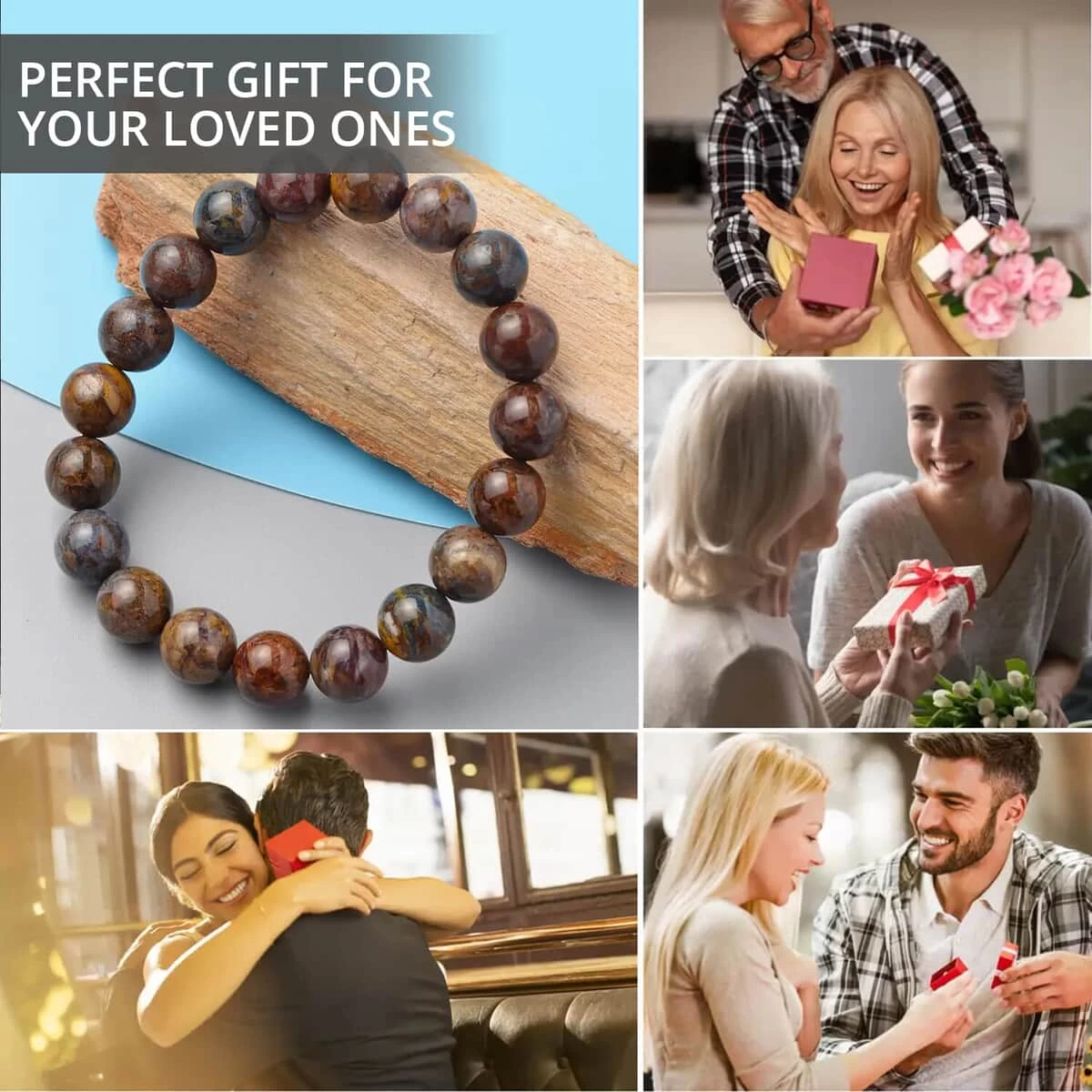 Pietersite Beaded Stretch Bracelet, Adjustable Beads Bracelet, Pietersite Bead Jewelry 151.00 Ctw 7 Pietersite Beaded Stretch Bracelet, Adjustable Beads Bracelet, Pietersite Bead Jewelry 151.00 Ctw - Image 5