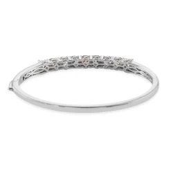 Lustro Stella Made With Finest Multi Color CZ Bangle Bracelet In Platinum Over Sterling Silver (7.25 In) 13.75 Ctw -Jewelry store 3838190 4