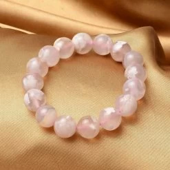 Cherry Blossom Agate Beaded Bracelet, Adjustable Beads Bracelet, Agate Bead Jewelry 214.00 Ctw 9 Cherry Blossom Agate Beaded Bracelet, Adjustable Beads Bracelet, Agate Bead Jewelry 214.00 Ctw -Jewelry store 3855609 1