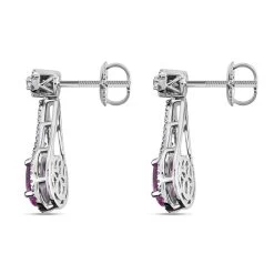 Iliana 18K White Gold AAA Madagascar Pink Sapphire And G-H SI Diamond Earrings 2.25 Ctw 10 Iliana 18K White Gold AAA Madagascar Pink Sapphire And G-H SI Diamond Earrings 2.25 Ctw -Jewelry store 3856381 3