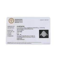 Rhapsody 950 Platinum IGI CERTIFIED Diamond E-F VS Marquise Shape Ring 7.80 Grams 1.00 Ctw 14 Rhapsody 950 Platinum IGI CERTIFIED Diamond E-F VS Marquise Shape Ring 7.80 Grams 1.00 Ctw -Jewelry store 3862855 5