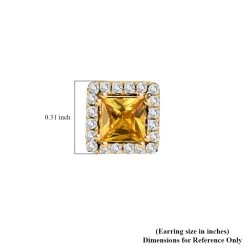 Iliana 18K Yellow Gold AAA Madagascar Yellow Sapphire And G-H SI Diamond Stud Earrings 2.80 Grams 2.00 Ctw 9 Iliana 18K Yellow Gold AAA Madagascar Yellow Sapphire And G-H SI Diamond Stud Earrings 2.80 Grams 2.00 Ctw -Jewelry store 3877650 3