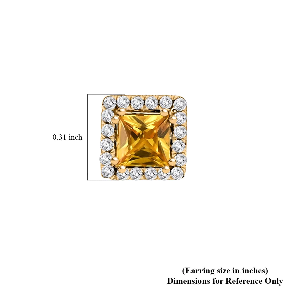Iliana 18K Yellow Gold AAA Madagascar Yellow Sapphire And G-H SI Diamond Stud Earrings 2.80 Grams 2.00 Ctw 6 Iliana 18K Yellow Gold AAA Madagascar Yellow Sapphire And G-H SI Diamond Stud Earrings 2.80 Grams 2.00 Ctw - Image 4