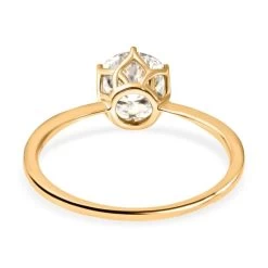 Luxoro 129 Facet Moissanite Solitaire Ring, Moissanite Ring, 10K Yellow Gold Ring, Solitaire Gold Ring, Wedding Ring For Women, Gold Gift For Her 1.75 Ctw -Jewelry store 3879248 5
