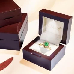 Iliana 18K Yellow Gold AAA Kagem Zambian Emerald And G-H SI Diamond Double Halo Ring 4.50 Grams 1.25 Ctw 13 Iliana 18K Yellow Gold AAA Kagem Zambian Emerald And G-H SI Diamond Double Halo Ring 4.50 Grams 1.25 Ctw -Jewelry store 3879896 5