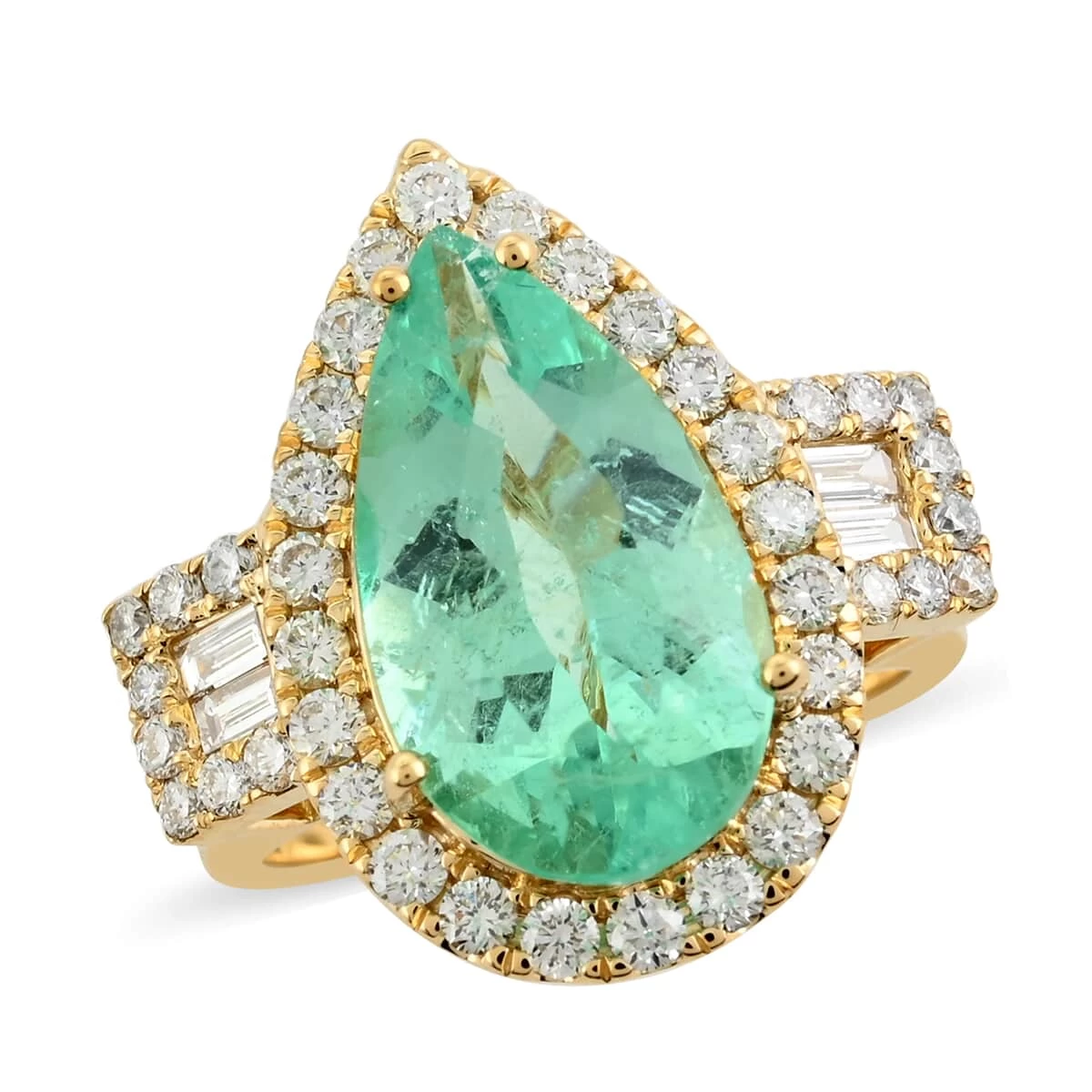 Iliana 18K Yellow Gold AAA Boyaca Colombian Emerald And G-H SI Diamond Ring 10.50 Grams 6.40 Ctw 3 Iliana 18K Yellow Gold AAA Boyaca Colombian Emerald And G-H SI Diamond Ring 10.50 Grams 6.40 Ctw