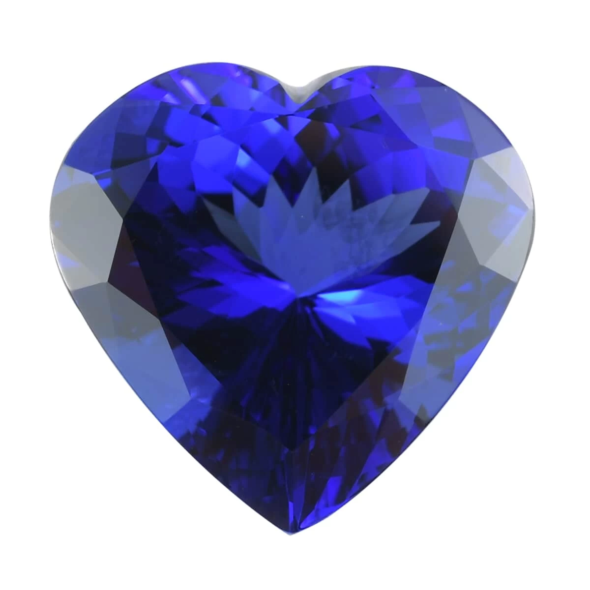Certified & Appraised Flawless AAAA Vivid Tanzanite (Hrt 10.4X9.4 Mm) 4.00 Ctw 3 Certified & Appraised Flawless AAAA Vivid Tanzanite (Hrt 10.4X9.4 Mm) 4.00 Ctw