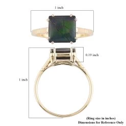 Certified & Appraised LUXORO 10K Yellow Gold AAA Canadian Ammolite Solitaire Ring 2.20 Grams 2.50 Ctw -Jewelry store 3885620 4