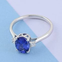 Certified And Appraised RHAPSODY 950 Platinum AAAA Tanzanite And E-F VS Diamond Ring 4.50 Grams 2.15 Ctw -Jewelry store 3886639 1