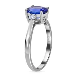 Certified And Appraised RHAPSODY 950 Platinum AAAA Tanzanite And E-F VS Diamond Ring 4.50 Grams 2.15 Ctw -Jewelry store 3886639 3