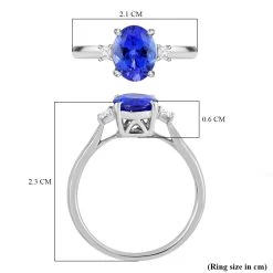 Certified And Appraised RHAPSODY 950 Platinum AAAA Tanzanite And E-F VS Diamond Ring 4.50 Grams 2.15 Ctw -Jewelry store 3886639 5