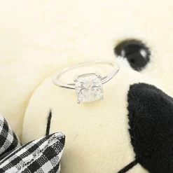 LUXORO 10K Rose Gold Moissanite Solitaire Ring With Teddy Bear Packaging 2.45 Ctw -Jewelry store 4004683 2