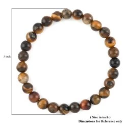 Set Of 2 Multi Gemstone Stretch Beaded Bracelet And Brown Leather Bracelet In Stainless Steel 108.00 Ctw -Jewelry store 4083422 3